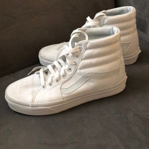 White high top vanz